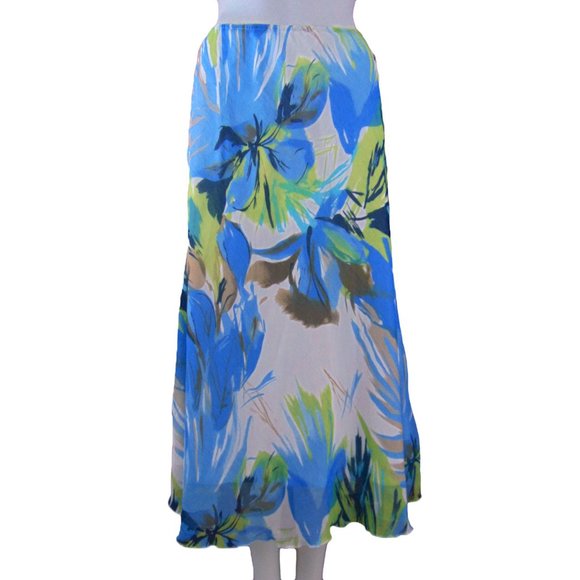 Tribal Floral Calf Length Skirt - Size 2 - Picture 1 of 3